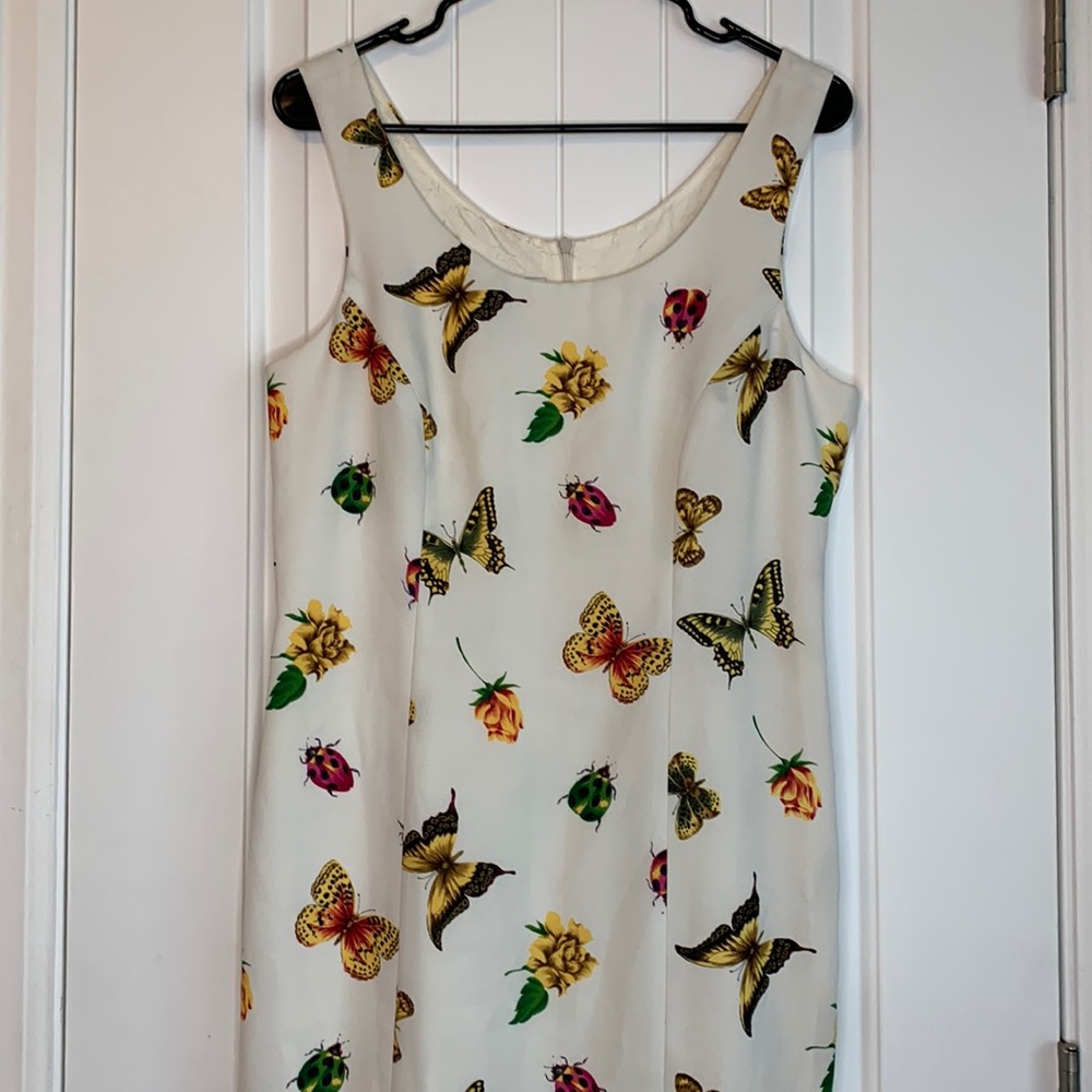 Vintage Insect Floral Dress Size 12 Viśage Royal